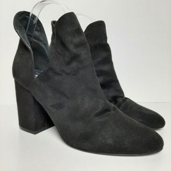 STEVE MADDEN Rotary Suede Booties Shooties Black Sz 9 B - Picture 2 of 13
